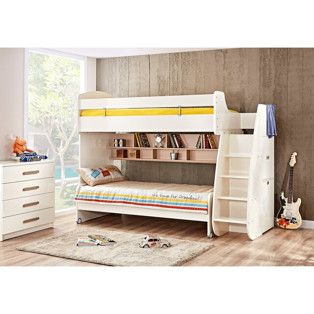 Tivoli kinderbed wit op wielen kinderkamer 190 x 90 cm