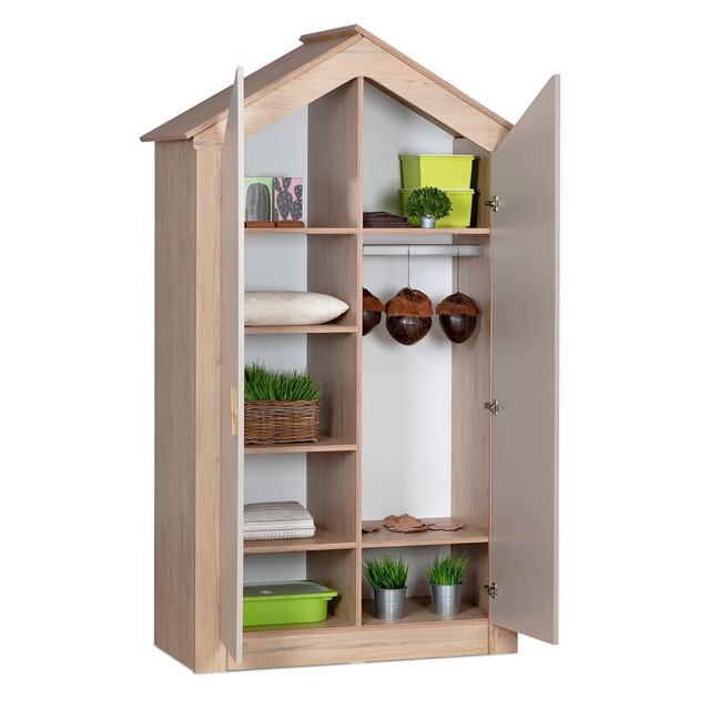 Cento 2-deurs kledingkast huisje kinderkamer Cento 2-deurs kledingkast huisje kinderkamer