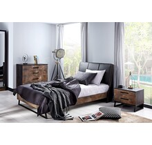 Trento industrieel bed tienerkamer 200 x 100 cm OP = OP