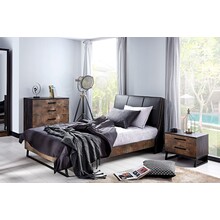 Trento industrieel bed tienerkamer 200 x 100 cm OP = OP