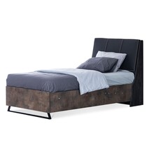 Trento industrieel opbergbed tienerkamer 200 x 120 cm OP = OP