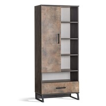 Trento boekenkast open kast industrieel tienerkamer OP = OP