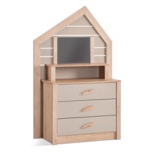 Cento commode ladekast huisje met spiegel kinderkamer