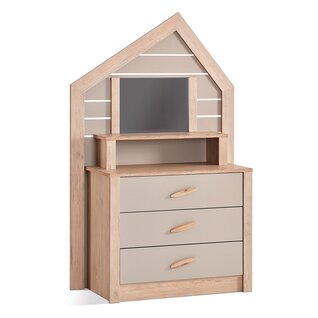 Cento commode ladekast huisje met spiegel kinderkamer