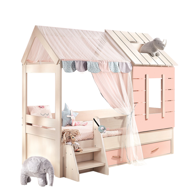 Cento Pink bedhuisje kinderbed meisjeskamer 200 x 90 cm
