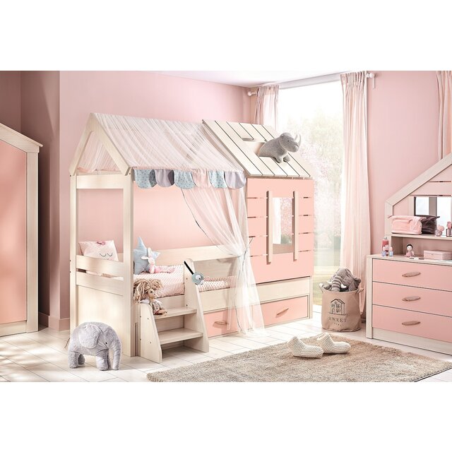 Cento Pink bedhuisje kinderbed meisjeskamer 200 x 90 cm