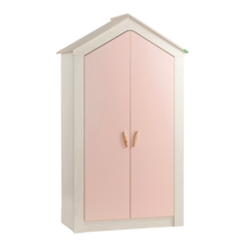 Cento Pink 2-deurs kledingkast huisje meisjeskamer