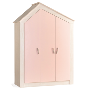 Cento Pink 3-deurs kledingkast huisje meisjeskamer