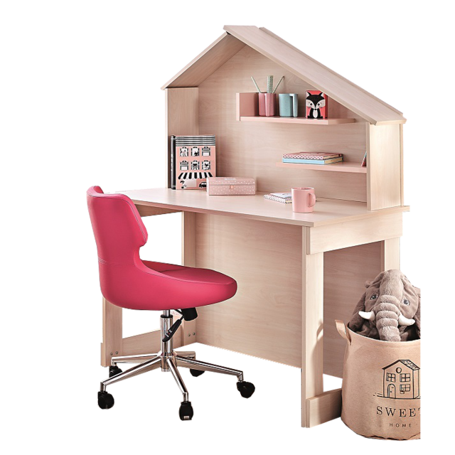 Cento Pink bureau kinderbureau huisje meisjeskamer Cento Pink bureau kinderbureau huisje meisjeskamer