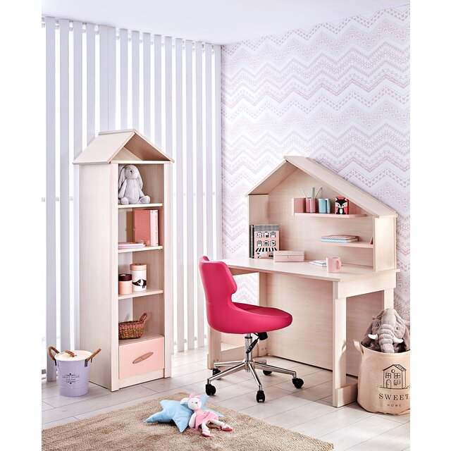 Cento Pink bureau kinderbureau huisje meisjeskamer Cento Pink bureau kinderbureau huisje meisjeskamer
