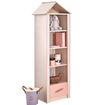 Cento Pink boekenkast kast huisje meisjeskamer