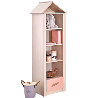 Cento Pink boekenkast kast huisje meisjeskamer