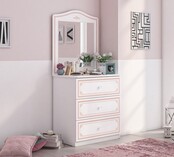 Emily Pink ladekast met spiegel meisjeskamer ACTIE Emily Pink ladekast met spiegel meisjeskamer ACTIE