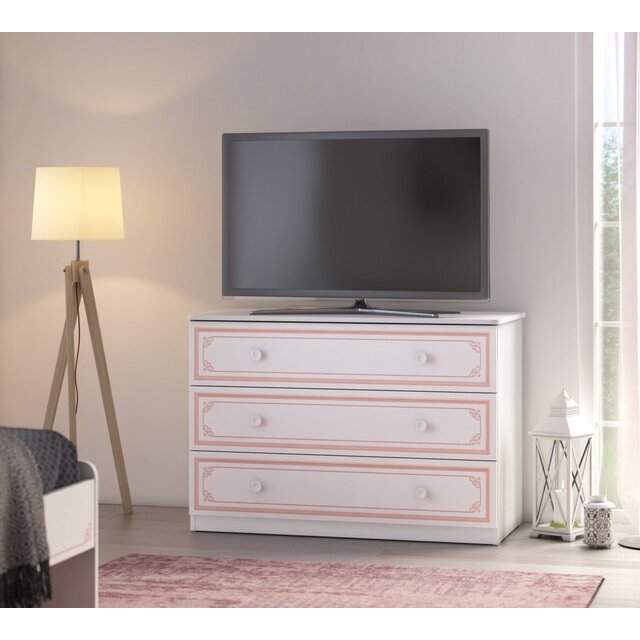 Emily Pink commode ladekast groot meisjeskamer Emily Pink commode ladekast groot meisjeskamer
