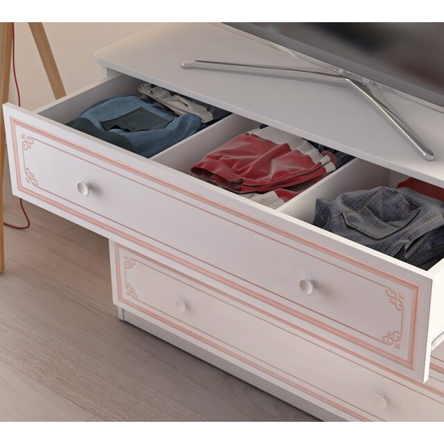 Emily Pink commode ladekast groot meisjeskamer Emily Pink commode ladekast groot meisjeskamer