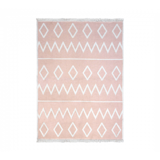 Pink Stripe vloerkleed dubbelzijdig meisjeskamer tienerkamer