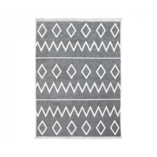 Grey Stripe vloerkleed dubbelzijdig tienerkamer