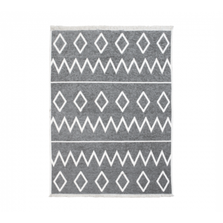 Grey Stripe vloerkleed dubbelzijdig tienerkamer