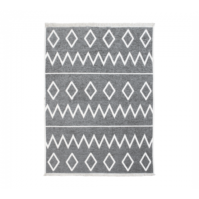 Grey Stripe vloerkleed dubbelzijdig tienerkamer