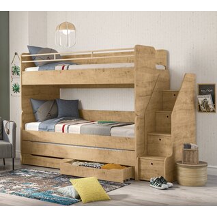 Stockholm Studio stapelbed met opbergtrap 200 x 90 cm