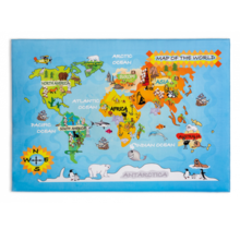 Wereldkaart tapijt vloerkleed speelkleed kinderkamer