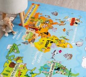 Wereldkaart tapijt vloerkleed speelkleed kinderkamer Wereldkaart tapijt vloerkleed speelkleed kinderkamer