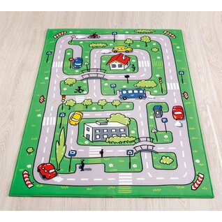 Verkeerstapijt vloerkleed speelkleed auto kinderkamer