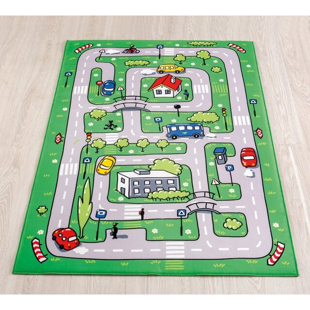 Verkeerstapijt vloerkleed speelkleed auto kinderkamer