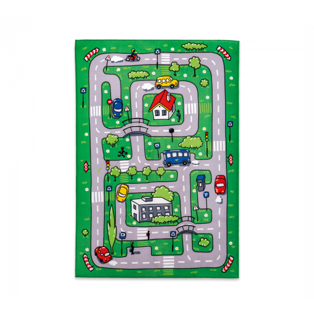 Verkeerstapijt vloerkleed speelkleed auto kinderkamer
