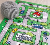 Verkeerstapijt vloerkleed speelkleed auto kinderkamer