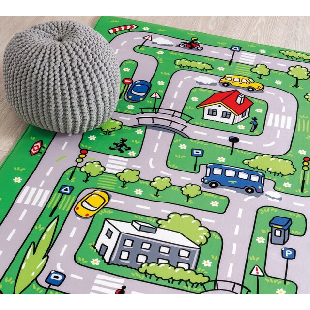 Verkeerstapijt vloerkleed speelkleed auto kinderkamer
