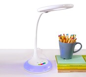 Bureaulamp wit met kleuren en dimbaar Bureaulamp wit met kleuren en dimbaar