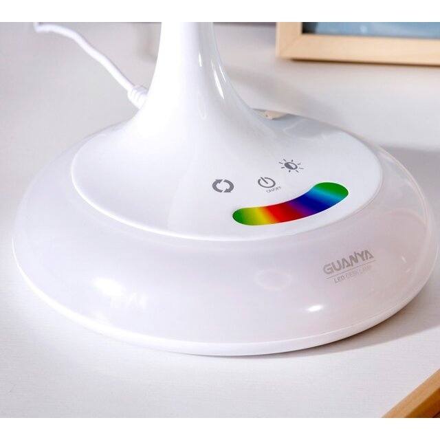Bureaulamp wit met kleuren en dimbaar Bureaulamp wit met kleuren en dimbaar