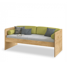 Stockholm Studio bedbank houtlook 200 x 90 cm