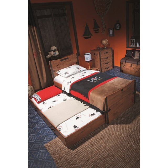 Black Pirate piratenkamer bedlade voor standaard kinderbed 190x90