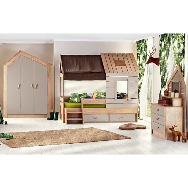 Cento | bedhuisje - 3 deurs kledingkast - boekenkast