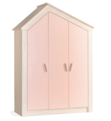 Cento Pink | bedhuisje - 3 deurs kledingkast - boekenkast