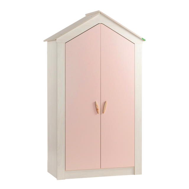Cento Pink | bedhuisje - 2 deurs kledingkast - boekenkast