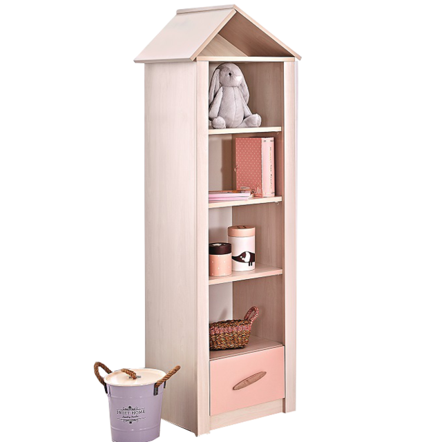 Cento Pink | bedhuisje - 2 deurs kledingkast - boekenkast