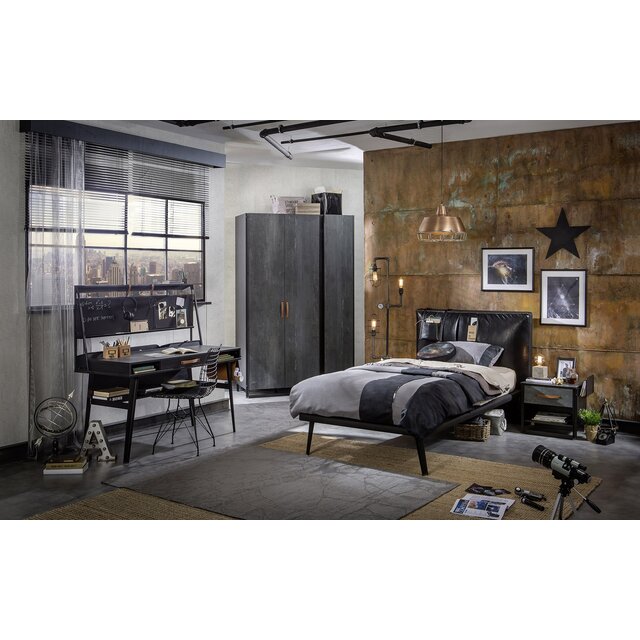 Dark hoge ladekast commode industrieel tienerkamer