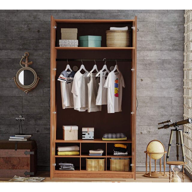 Black Pirate 2-deurs kledingkast piraten