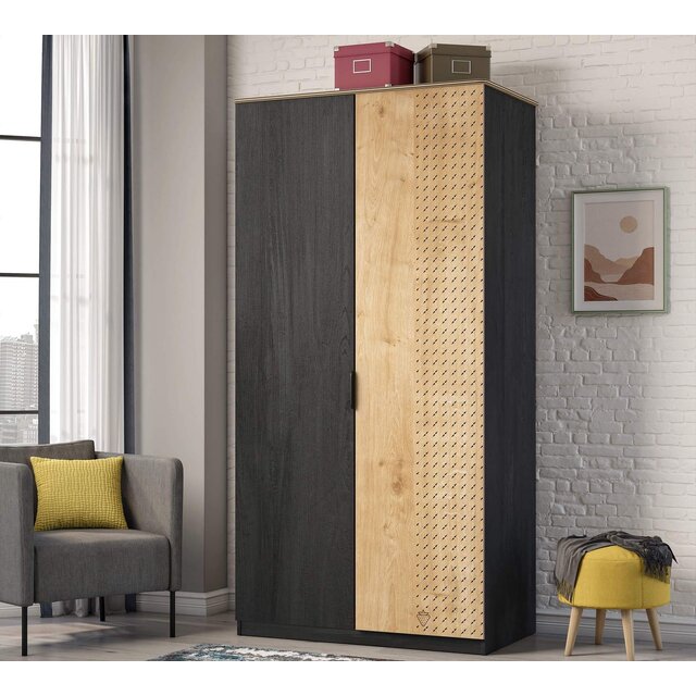 New York tienerkamer 2-deurs kledingkast