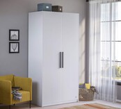 California tienerkamer 2-deurs kledingkast wit