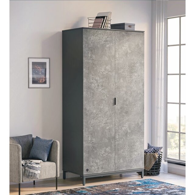 Cilek Space Gray 2-deurs kledingkast tienerkamer Cilek Space Gray 2-deurs kledingkast tienerkamer