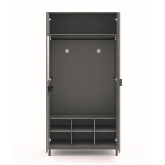 Cilek Space Gray 2-deurs kledingkast tienerkamer Cilek Space Gray 2-deurs kledingkast tienerkamer