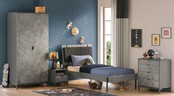 Cilek Space Gray 2-deurs kledingkast tienerkamer Cilek Space Gray 2-deurs kledingkast tienerkamer