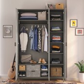 Cilek Space Gray 3-deurs kledingkast tienerkamer