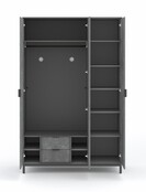 Cilek Space Gray 3-deurs kledingkast tienerkamer