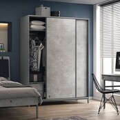 Cilek Space Gray schuifdeur kledingkast grijs tienerkamer Cilek Space Gray schuifdeur kledingkast grijs tienerkamer