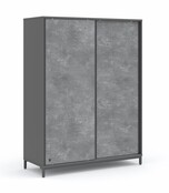 Cilek Space Gray schuifdeur kledingkast grijs tienerkamer Cilek Space Gray schuifdeur kledingkast grijs tienerkamer